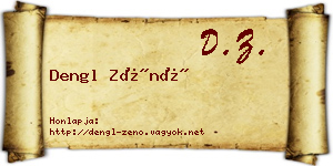 Dengl Zénó névjegykártya